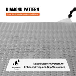 garage floor mat 4.9x19ft vinyl garage flooring roll anti slide diamond texture gray garage mats for under car 93 sqft covering space diy pvc garage floor mat for gyms boats car trailer