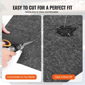garage floor mat, 8'10"x22' waterproof protection from water,snow, rain,mud and oil for cars, non slip heavy duty containment mat with tpe anti leak backing & easy to clean & cuttable