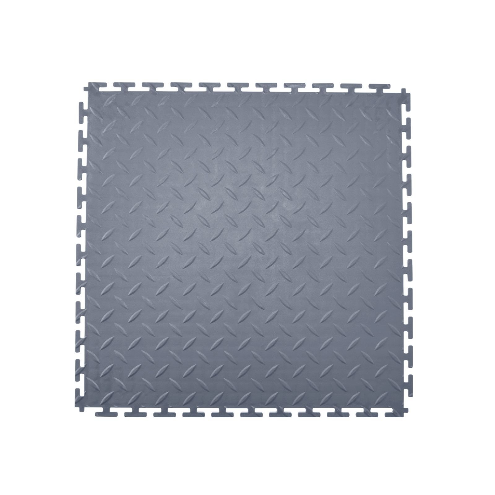 garage floor tiles interlocking, 8 pack 20.2 x 20.2 x 0.2 in interlocking modular garage flooring tiles, diamond plate slip resistant pvc mats for workshop,warehouse,tool room, graphite gray