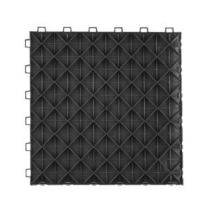 garage tiles interlocking, 12 x 12 x 0.53 inch 50 pack garage floor covering tiles, non slip double sided texture garage flooring tiles, for garages, basements, repair shops, black