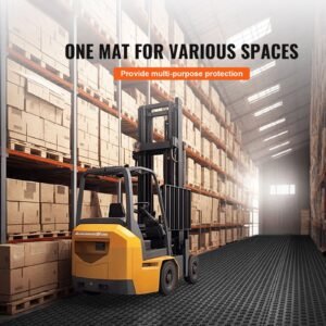 garage tiles interlocking, 12 x 12 x 0.53 inch 50 pack garage floor covering tiles, non slip double sided texture garage flooring tiles, for garages, basements, repair shops, black