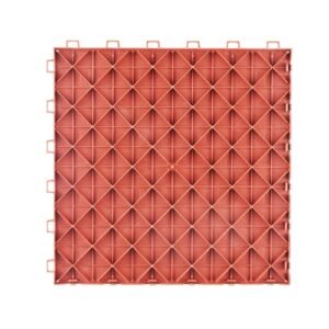 garage tiles interlocking, 12 x 12 x 0.53 inch 50 pack garage floor covering tiles, non slip double sided texture garage flooring tiles, for garages, basements, repair shops, red