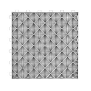 garage tiles interlocking, 12 x 12 x 0.53 inch 50 pack garage floor covering tiles, non slip double sided texture garage flooring tiles, for garages, basements, repair shops, silver