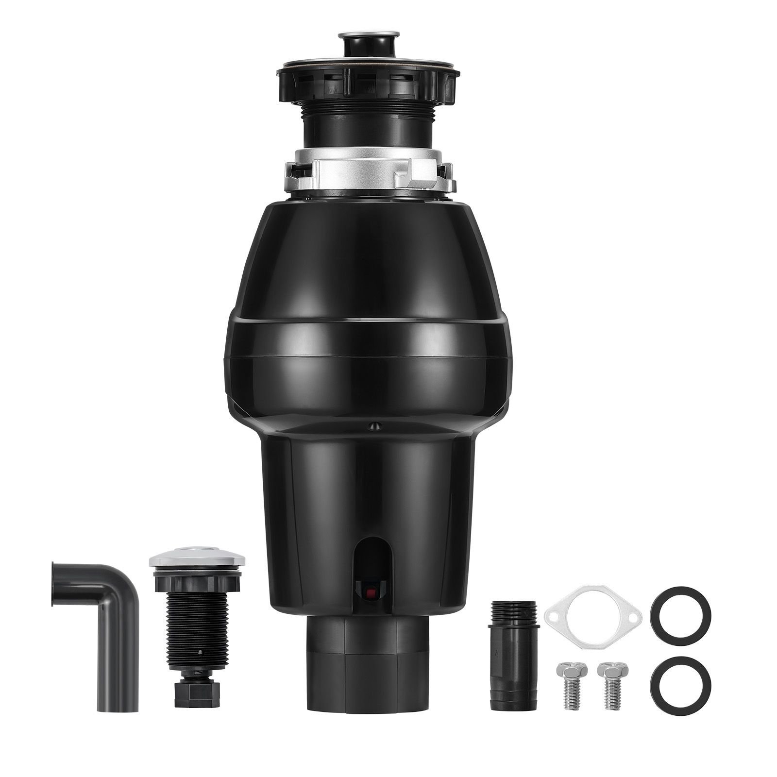 garbage disposal, 3/4hp 3250rpm continuous feed food waste disposer, ez connect food waste grinding system with sound reduction, power cord & splash guard for kitchen sinks