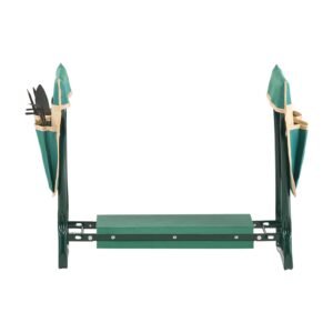garden kneeler and seat, 6 in wide kneeling pad, heavy duty garden kneeling stool, folding garden seat with 2 tool bags, relieve knee & back pain, portable garden bench for women grandparents
