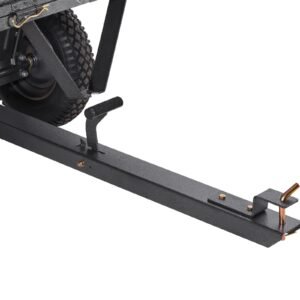 garden utility trailer, 17 cu. ft & 600lbs capacity, atv utv hauling trailer, tow behind steel dump cart with 16" tires, hand pull or foot pedal, heavy duty yard trailers for lawn mower tractor