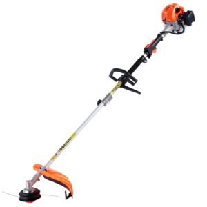 gas hedge trimmer, 2 cycle gas power handheld trimmer, 6 in 1 26cc weed eater with extension pole & protective gear set, includes hedge & string trimmer, brush cutter(3t & 40t), edger, pole saw