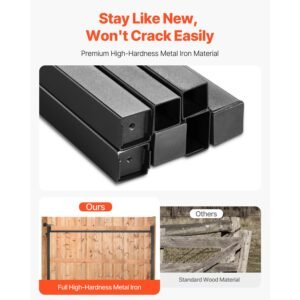 gate building kit, fits 40 to 72 in wide openings, up from 4 to 5 ft high fence, adjustable gate building kit, anti sag full gate frame kit with latch lock and screws, for wooden fence, iron