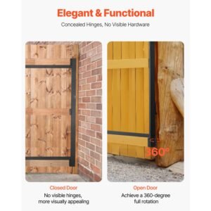 gate building kit, fits 40 to 72 in wide openings, up from 4 to 5 ft high fence, adjustable gate building kit, anti sag full gate frame kit with latch lock and screws, for wooden fence, iron