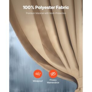 gazebo curtains outdoor 12 x 10 x 73 gazebos 4 panel sidewall gazebo privacy curtains with zippers outdoor curtain replacement for patio canopy only curtain khaki 2.jpg