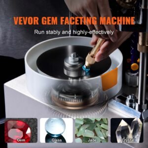 gem faceting machine, 180w jade grinding polishing machine 0 2980rpm adjustable rotating speed, rock jewel angle polisher with precise mechanical manipulator & scale gem jade stone crystal