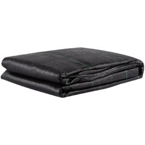 geotextile fabric, 12.5 x 30 ft 3.5oz woven pp driveway drain cloth with 600lbs tensile strength, heavy duty underlayment for soil stabilization, landscaping, weed barrier, 12.5ft30ft 3.5oz, bla