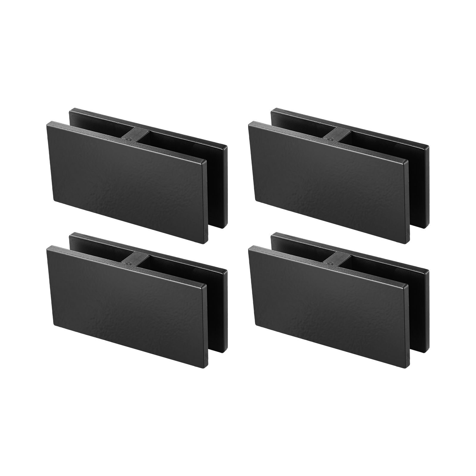 glass clamp, 4 pcs rectangle glass railing bracket for 0.31 " 0.47 " tempered glass, 304 stainless steel glass mounting clamp, 0.2' thick glass shelf bracket for balcony, garden, pool, stair