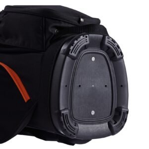 golf cart bag with 14 way organizer divider top, 36' 13 pockets premium cart bag, durable golf bags with handles & dust cover & detachable straps for men & women, black & orange