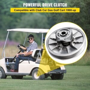 golf cart high torque driven clutch for club car ds & precedent 1997 to up club car 4 cycle gas golf cart model, silver