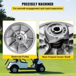 golf cart high torque driven clutch for club car ds & precedent 1997 to up club car 4 cycle gas golf cart model, silver