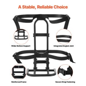 golf cart rear seat bag holder, 27.1 x 15.6 x 29.7 inch, compatible with most golf carts with rear seat grab bar, space saving carbon steel bag holder bracket, no drilling installation, black
