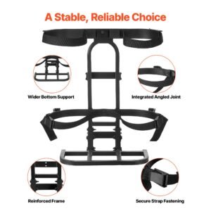 golf cart rear seat bag holder, 27.8 x 16.1 x 30.9 inch, compatible with most golf carts with rear seat grab bar, space saving carbon steel bag holder bracket, no drilling installation, black