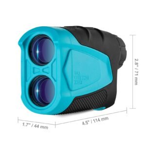 golf rangefinder, 900 yards laser golfing hunting range finder, 6x magnification distance measuring, golfing accessory with external magnet mount, high precision flag lock, slope, and batteries
