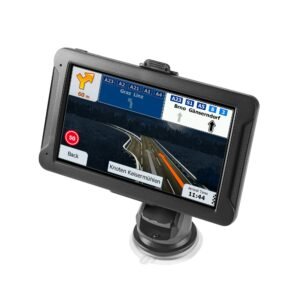 gps navigator for car, 7 inch touch screen 16gb gps navigation system with built in dash cam, voice turn by turn guidance, speed and red light warning, custom truck routing, for car truck rv