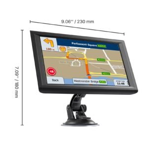 gps navigator for car, 9 inch touch screen 16gb gps navigation system with built in dash cam, voice turn by turn guidance, speed and red light warning, custom truck routing, for car truck rv