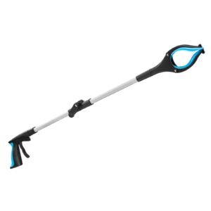grabber reacher tool, 2 pack 34" foldable reacher grabber pickup tool with 360° rotating wide jaw and dual sided magnet, lightweight grabber reacher tool for seniors, trash picker upper grabber