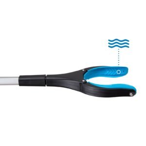 grabber reacher tool, 2 pack 34" foldable reacher grabber pickup tool with 360° rotating wide jaw and dual sided magnet, lightweight grabber reacher tool for seniors, trash picker upper grabber