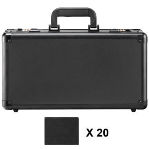 Graded Card Storage Box, 4 Slots, Graded Sports Cards Holder Carrying Case with Coded Lock Foam Dividers, for 120 PSA Graded Cards 84 BGS Cards 96 SGC Cards 428 Top Loaders or 999+ Loose Cards
