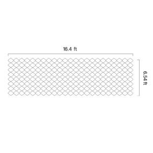 gravel grid, 2 inch depth, 16.4 x 6.5 ft / 5000 x 1980 mm, 1880 lbs per sq ft grass ground retainer, permeable geo grids driveway stabilization, for garden, patio, walkway, rv parking slopes