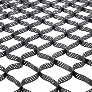 gravel grid, 2 inch depth, 16.4 x 6.5 ft / 5000 x 1980 mm, 1880 lbs per sq ft grass ground retainer, permeable geo grids driveway stabilization, for garden, patio, walkway, rv parking slopes