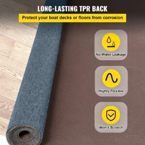 gray marine carpet 6 ft x 23 ft boat carpet rugs indoor outdoor rugs for patio deck anti slide tpr water proof back cut outdoor marine carpeting easy clean outdoor carpet roll