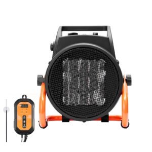 Greenhouse Heater with Thermostat, 1500W PTC Fast Heating with Overheat Protection, 3-Speed Setting Small Grow Tent Heater, Electric Portable Heater Fan for Green House, Flower Room, Workplace