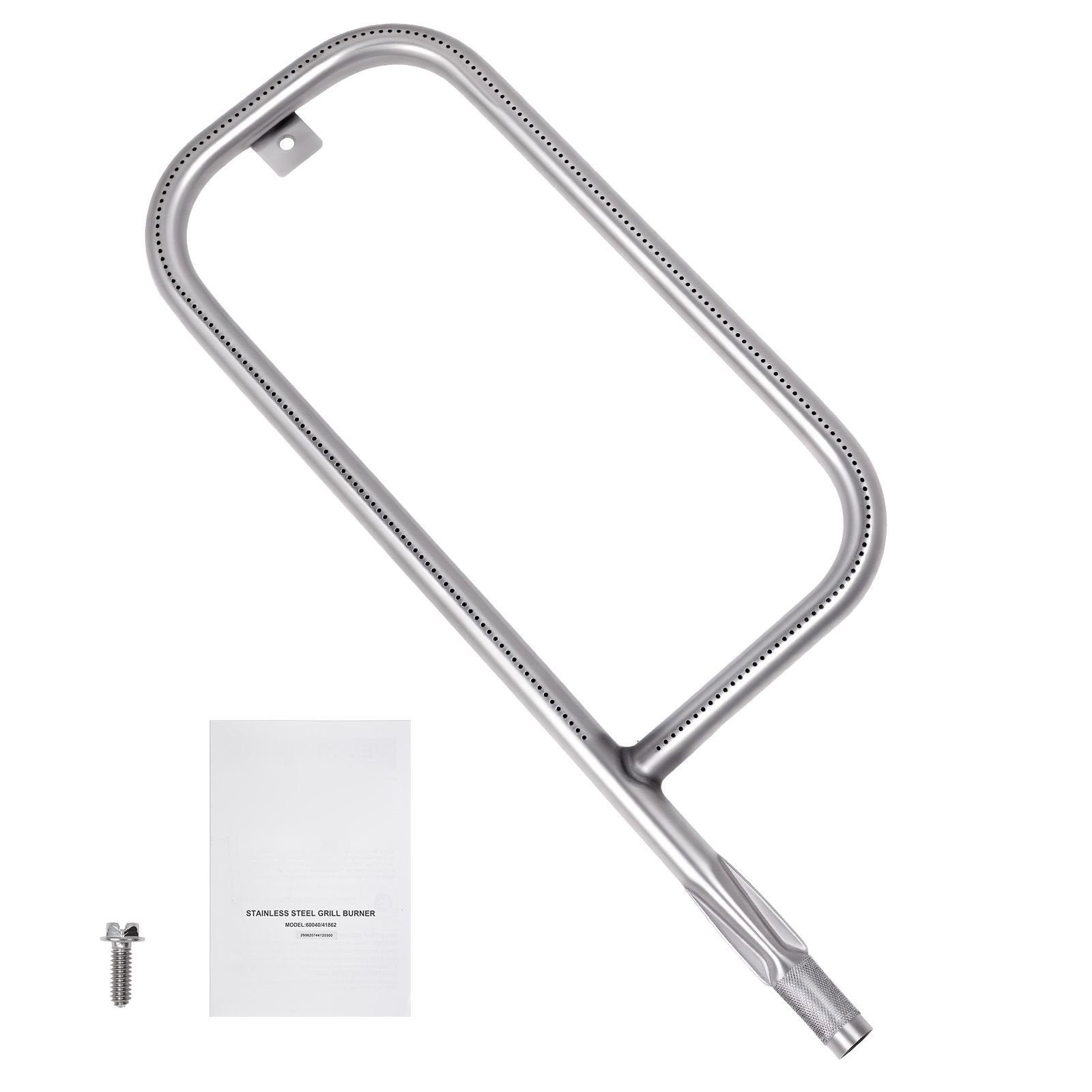 grill burner tube for weber q200, q220, q2000, q2200, q2400, 20.5 inch 304 stainless steel tube burner for weber 396000, 396001, 396002, 566002, 53060001, replacement part 60041, 69956, 41862