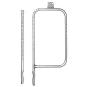 grill burner tube for weber q3200, q300 (2013 & earlier), q320, q3000 (2014 & newer), 23.75 inch 304 stainless steel tube burner for weber 404341, 57060001, 586002, replacement part 60036, 80385