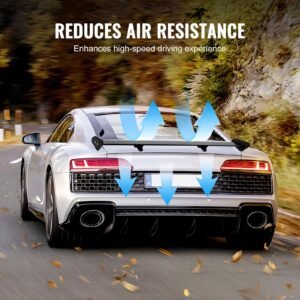 gt wing car spoiler, 43.3 inch universal spoiler with single deck, adjustable lightweight aluminum, car rear spoiler wing, racing spoiler bgw/jdm drift black