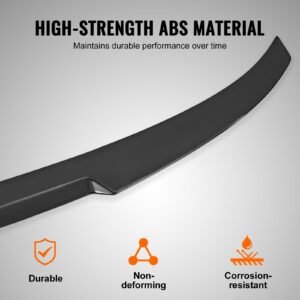 gt wing car spoiler, 48.4 inch spoiler, compatible with 2012 2018 bmw f30, high strength abs material, baking paint, car rear spoiler wing, racing spoilers for cars, glossy black
