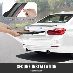 gt wing car spoiler, 48.4 inch spoiler, compatible with 2012 2018 bmw f30, high strength abs material, baking paint, car rear spoiler wing, racing spoilers for cars, glossy black