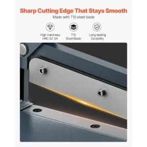 guillotine sheet metal shear, 12 in manual hand plate shear, heavy duty metal plate cutter tool, with solid steel frame, high precision, for cutting pcb boards, aluminum, steel, copper, plastic