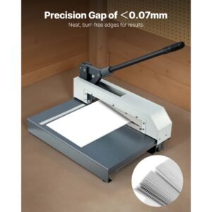 guillotine sheet metal shear, 12 in manual hand plate shear, heavy duty metal plate cutter tool, with solid steel frame, high precision, for cutting pcb boards, aluminum, steel, copper, plastic
