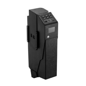 gun safe, slider handgun gun safe with screen, fingerprint/password/key, 3 way quick access firearm case box with led for 1 pistol & magazine, mounted gun box for nightstand bedside desk car