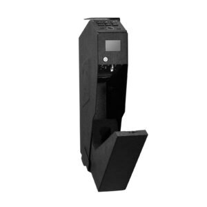 gun safe, slider handgun gun safe with screen, fingerprint/password/key, 3 way quick access firearm case box with led for 1 pistol & magazine, mounted gun box for nightstand bedside desk car