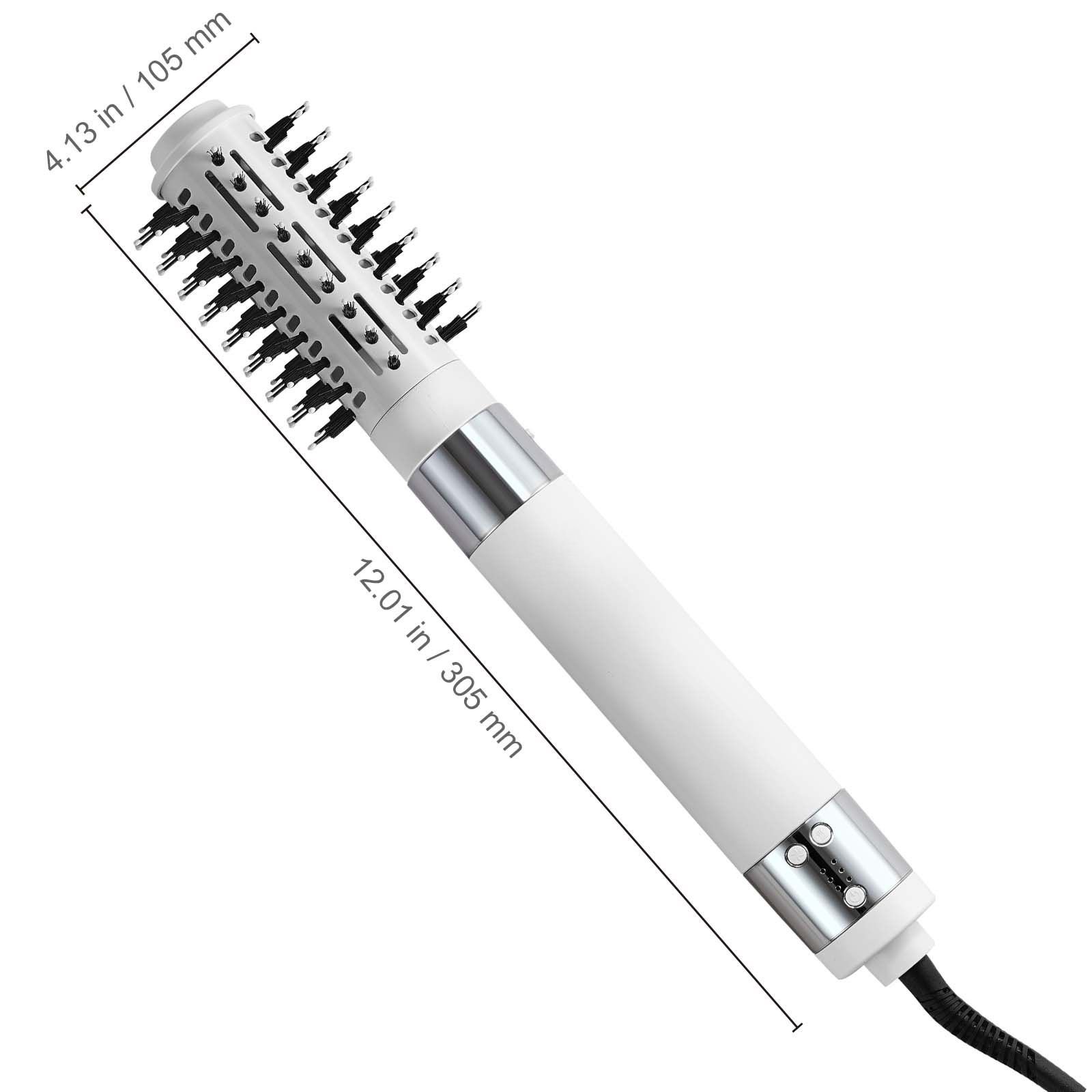 hair dryer styler, ionic hair dryer brush, 110,000rpm high speed hot air styler with brushless motor, oval & paddle brush, blow dryer brush styling tool for fast drying volumizing straightening