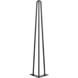 hairpin table legs 20" black set of 4 desk legs 880lbs load capacity (each 220lbs) hairpin desk legs 3 rods for bench desk dining end table chairs carbon steel diy heavy duty furniture legs