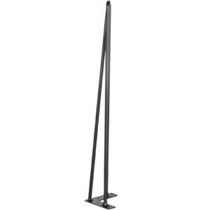hairpin table legs 22" black set of 4 desk legs 880lbs load capacity (each 220lbs) hairpin desk legs 3 rods for bench desk dining end table chairs carbon steel diy heavy duty furniture legs