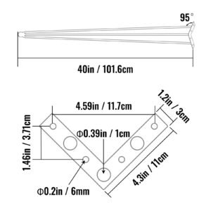 hairpin table legs 40" black set of 4 desk legs 880lbs load capacity (each 220lbs) hairpin desk legs 3 rods for bench desk dining end table chairs carbon steel diy heavy duty furniture legs