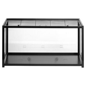 Hamster Cage, 360° Viewing Transparent Hamster Habitats, Small Animal Cage, 37.8 x 18.5 x 21.7 in, Ventilated Pet Mouse Cages with Front Door, Portable Hamster House for Rats, Guinea Pigs