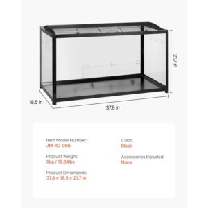 hamster cage, 360° viewing transparent hamster habitats, small animal cage, 37.8 x 18.5 x 21.7 in, ventilated pet mouse cages with front door, portable hamster house for rats, guinea pigs
