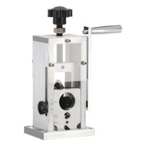 hand operated wire stripper, 0.06'' 1.5'' cable removal tool, drill attachment option, clear depth gauge, lightweight aluminum build for efficient copper scrap processing