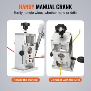 hand operated wire stripper, 0.06'' 1.5'' cable removal tool, drill attachment option, clear depth gauge, lightweight aluminum build for efficient copper scrap processing