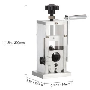 hand operated wire stripper, 0.06'' 1.5'' cable removal tool, drill attachment option, clear depth gauge, lightweight aluminum build for efficient copper scrap processing